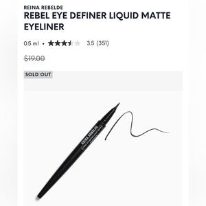 Rebel Eye Definer Liquid Matte Eyeliner - Black